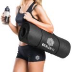 Boldfit Yoga Mat for Men and Women NBR Material with Carrying Strap, 1/2 Inch (10mm) Extra Thick Exercise Mats for Workout Yoga Fitness Pilates & High-Density Anti-Tear Non-Slip