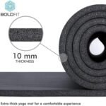 Boldfit Yoga Mat for Men and Women NBR Material with Carrying Strap, 1/2 Inch (10mm) Extra Thick Exercise Mats for Workout Yoga Fitness Pilates & High-Density Anti-Tear Non-Slip