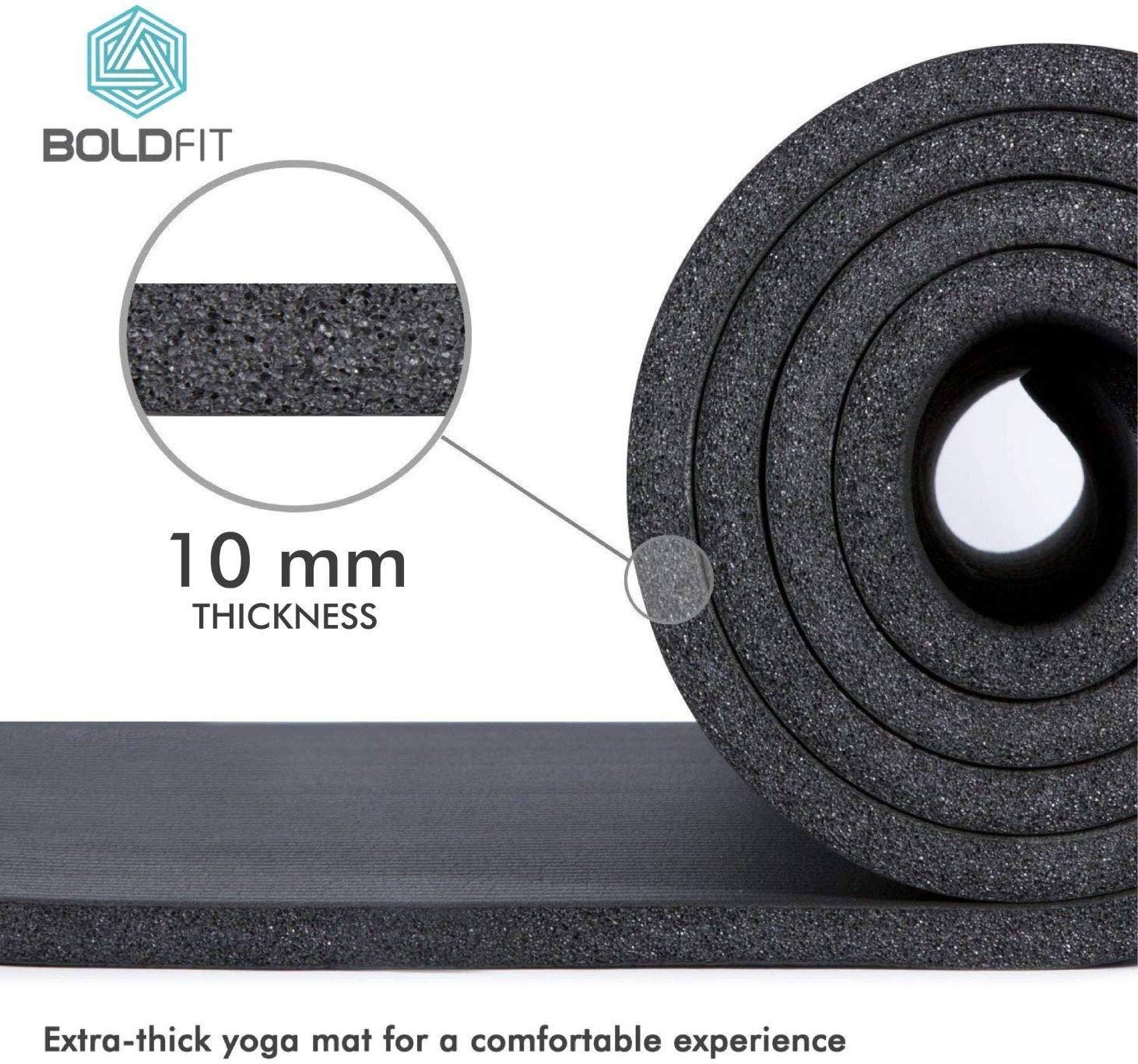 Boldfit Yoga mat for Women and Men with Carry Strap, EVA Material