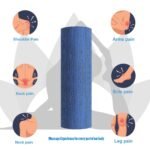 VIFITKIT Combo of Denim Style Designer Yoga Mat and Carry Bag with Massage Foam Roller and Gym Shaker Water Bottle for Home and Gyms Workout for Men and Women (Blue)