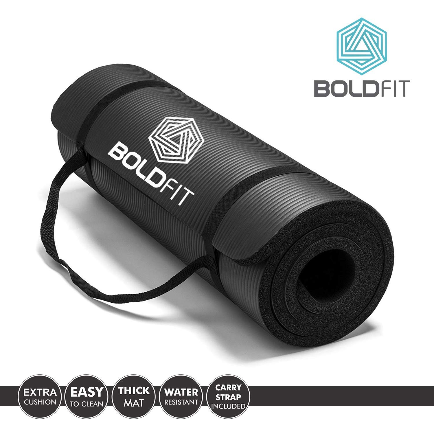 Boldfit Yoga Mat for Men and Women NBR Material with Carrying Strap, 1/2  Inch (10mm) Extra Thick Exercise Mats for Workout Yoga Fitness Pilates &  High-Density Anti-Tear Non-Slip – Yoga With Priya